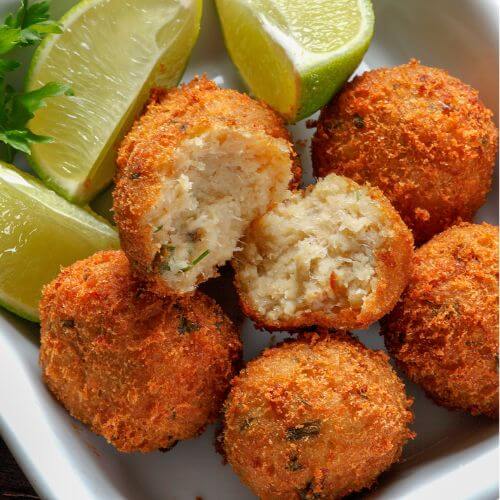 Bolinho de bacalhau para receitas de Dia dos Pais