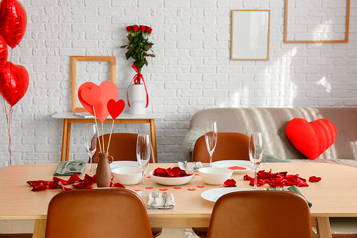 jantar romântico em casa: decoração da mesa