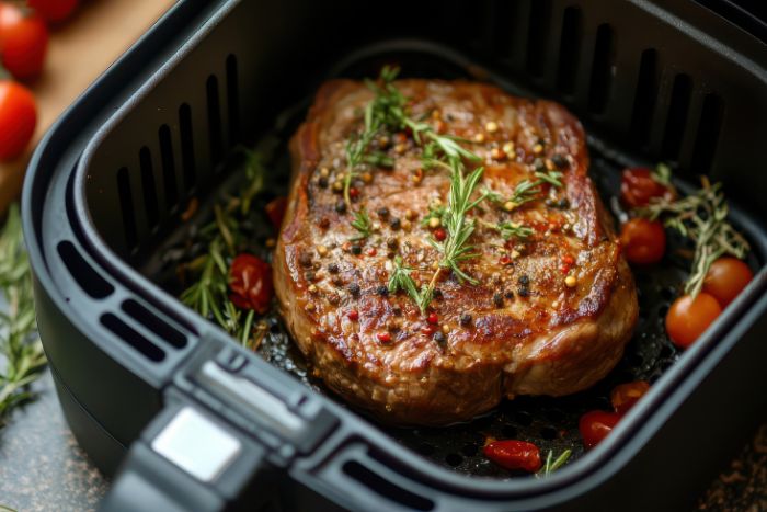 Carne assada na airfryer