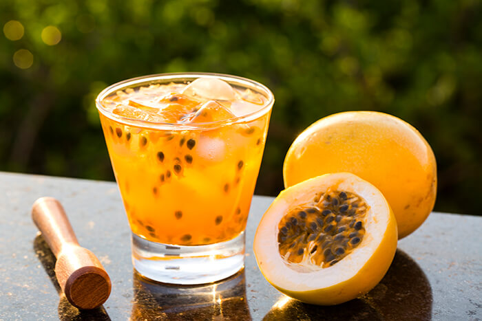 Drink de maracujá sem álcool