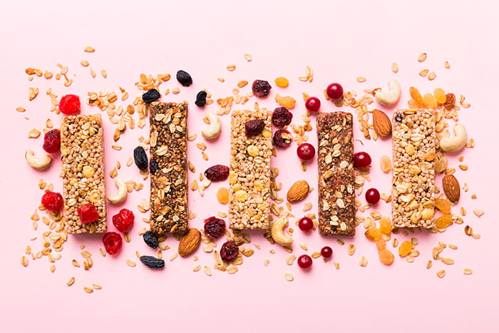 lanches para viagem: barrinhas de cereais