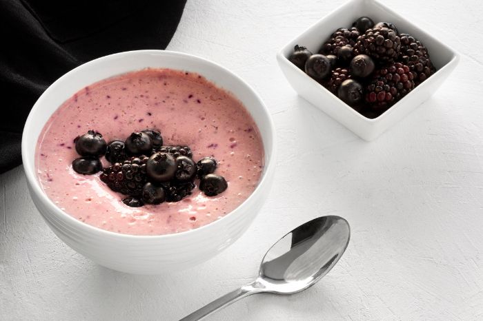 Mousse fit na tigela.