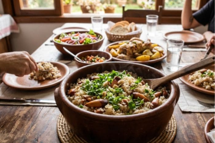 Arroz com pinhão