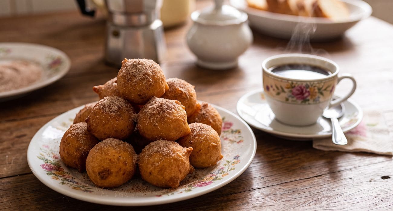 Prato Com Bolinhos De Chuva